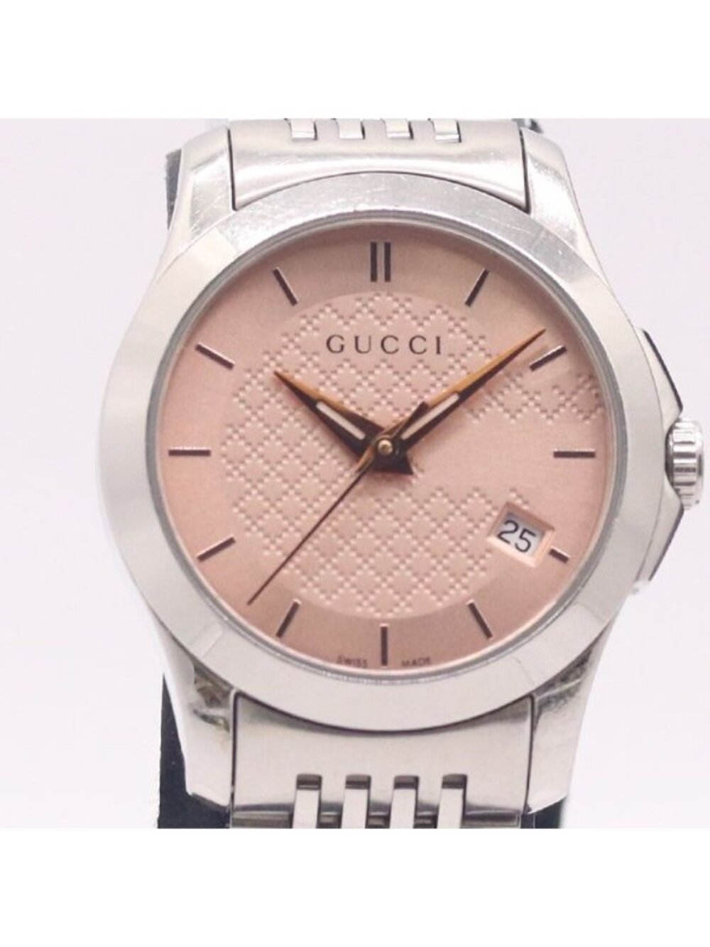 Gucci G-Timeless 126.5 Date Pink Dial Watch